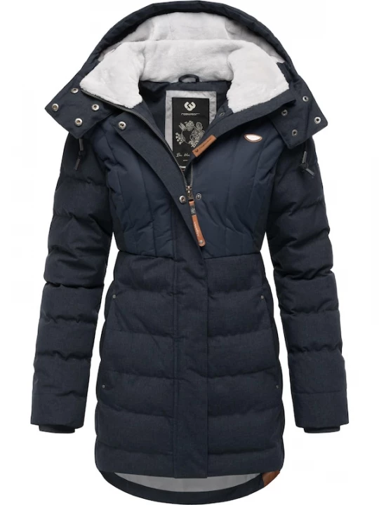 Foto van product Ragwear Winterparka 'Ashanta' navy / lichtgrijs