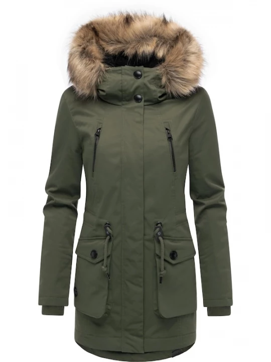 Foto van product Ragwear Winterparka 'Ellsa Youmodo' donkergroen