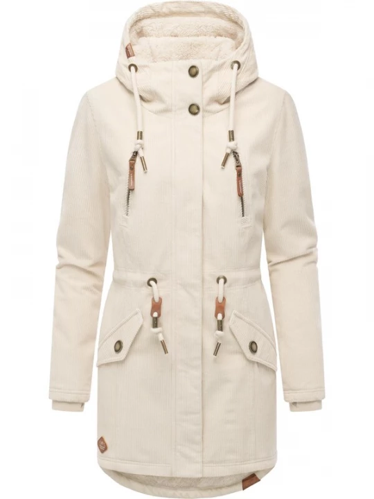 Foto van product Ragwear Winterparka 'Ellsie Cordy' ecru