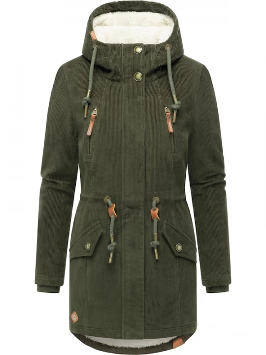 Foto van product Ragwear Winterparka 'Ellsie Cordy' olijfgroen