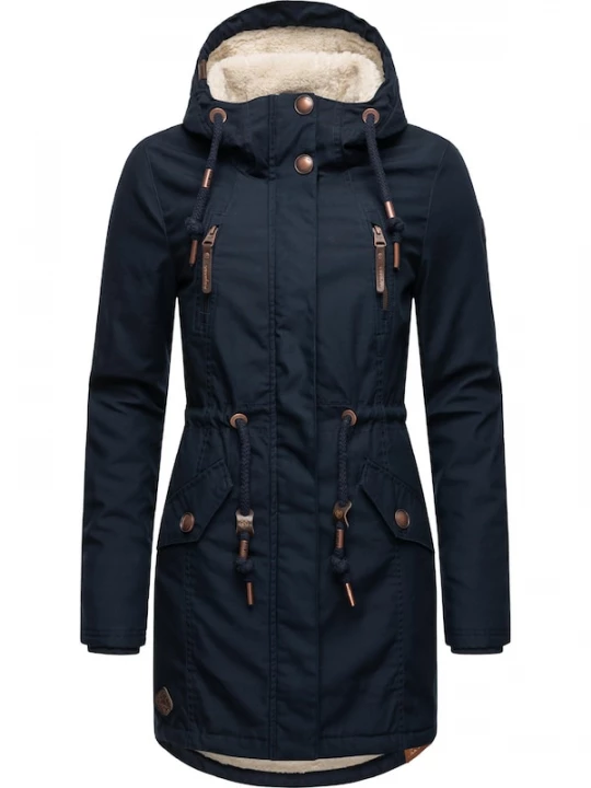 Foto van product Ragwear Winterparka 'Elsie' blauw / navy / wit