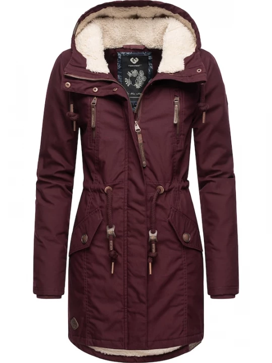 Foto van product Ragwear Winterparka 'Elsie' wijnrood