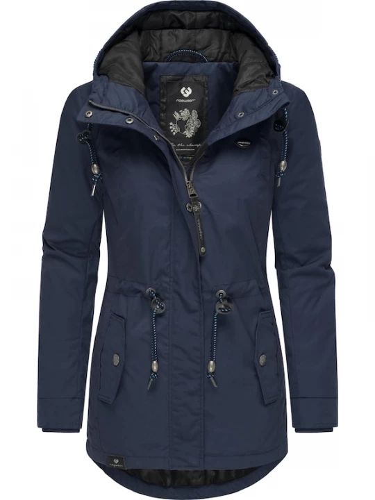 Foto van product Ragwear Winterparka 'Monadis' navy / bruin / zwart / wit