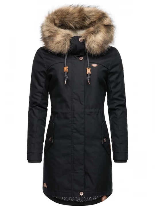 Foto van product Ragwear Winterparka 'Tawny' bruin / zwart / wit