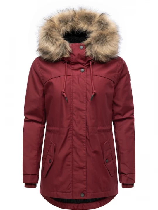 Foto van product Ragwear Winterparka 'Tawny Short' wijnrood