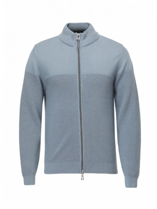 Foto van product Ramsey Gebreid vest duifblauw / lichtblauw