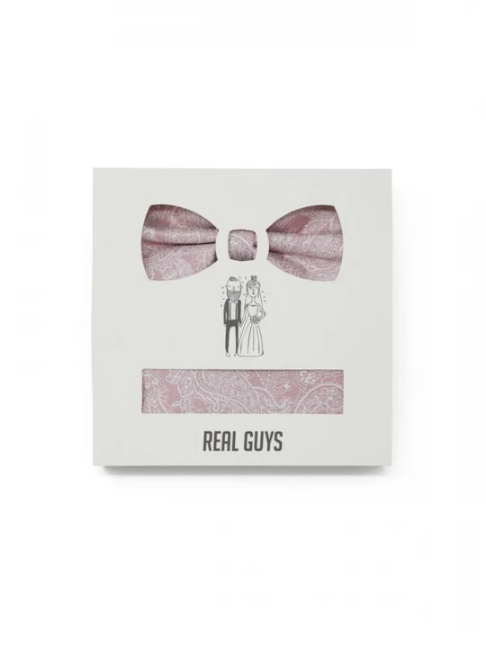 Foto van product Real Guys Vlinderdasje rosa / wit