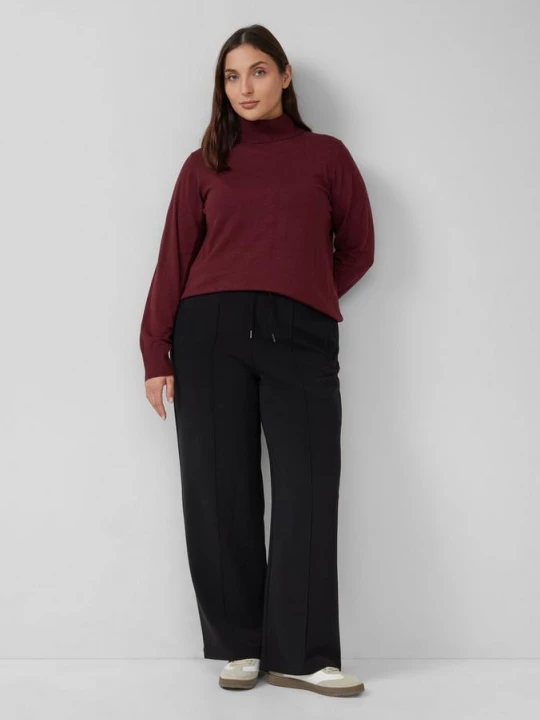 Foto van product Rechte broek met elastische tailleband s.Oliver zwart