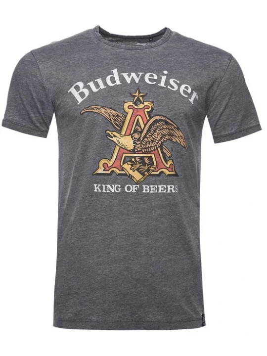 Foto van product Recovered Shirt 'Budweiser Eagle' antraciet