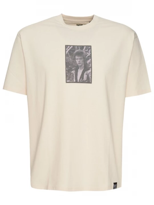 Foto van product Recovered Shirt 'David Bowie King Of Rock Relaxed' ecru