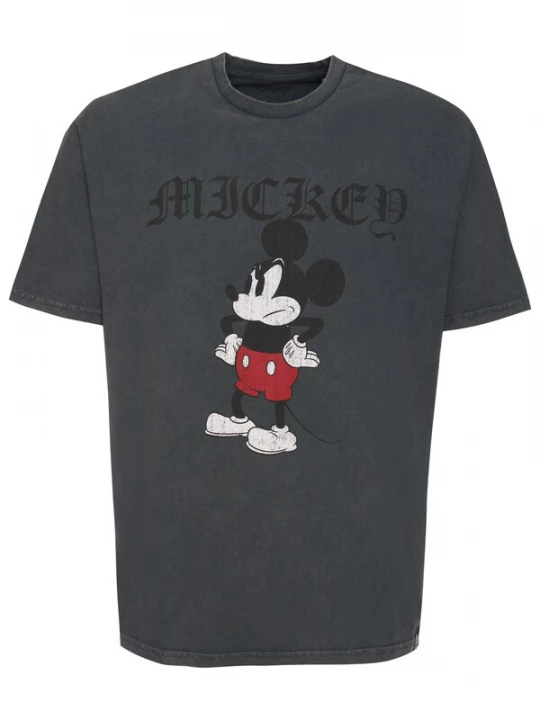 Foto van product Recovered Shirt 'Disney Grumpy Mickey' grijs