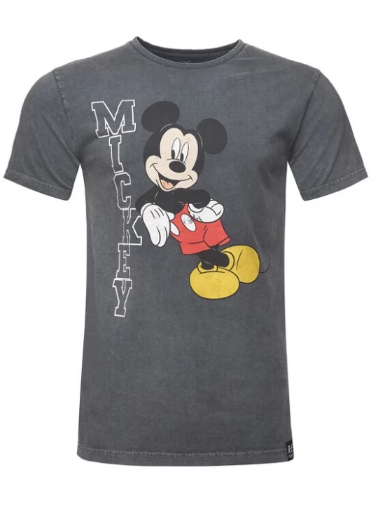 Foto van product Recovered Shirt 'Disney Mickey Leaning' donkergrijs