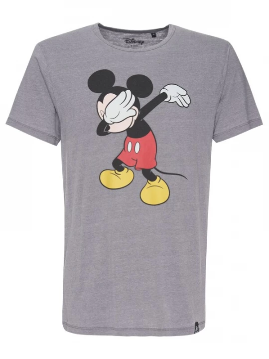 Foto van product Recovered Shirt 'Disney Mickey Mouse Dabbing' grijs