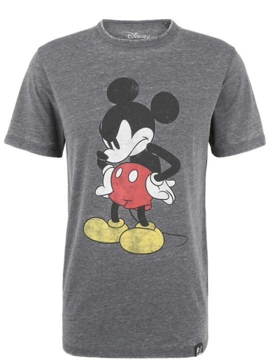 Foto van product Recovered Shirt 'Disney Mickey Mouse Madface' donkergrijs