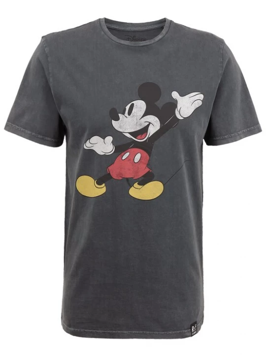 Foto van product Recovered Shirt 'Disney Mickey Mouse Posing' donkergrijs