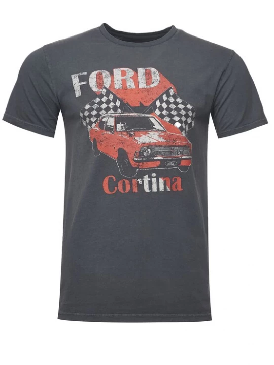 Foto van product Recovered Shirt 'Ford Vintage Cortina' zwart