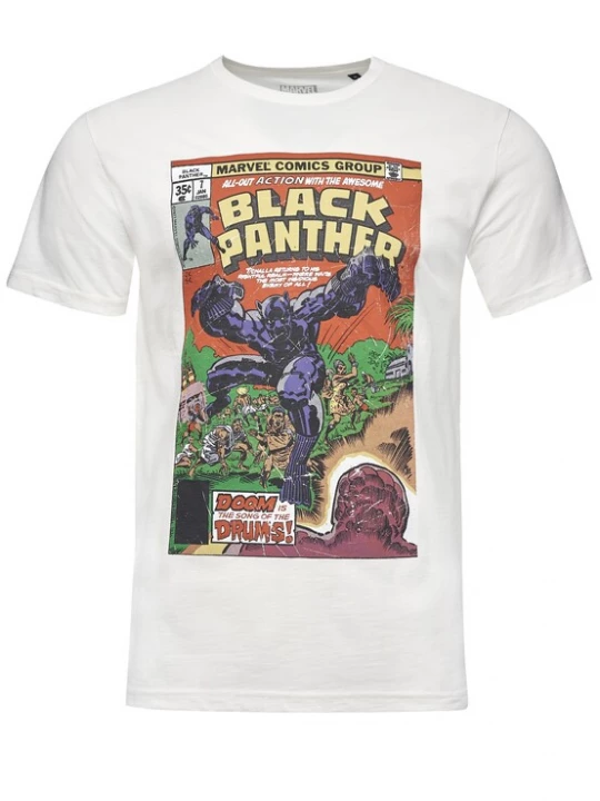 Foto van product Recovered Shirt 'Marvel Black Panther' ecru