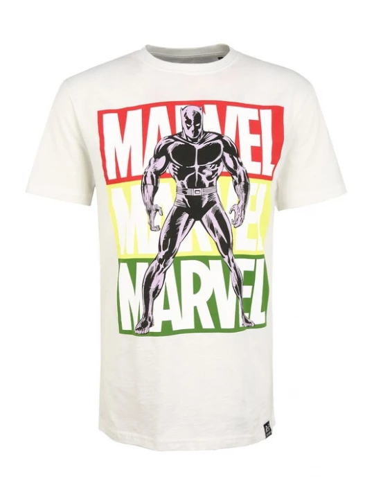Foto van product Recovered Shirt 'Marvel Black Panther' ecru