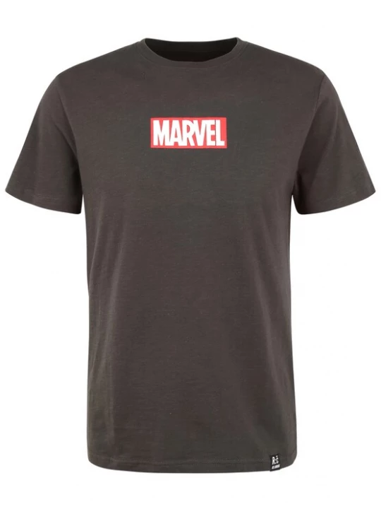 Foto van product Recovered Shirt 'Marvel Classic Logo' donkergrijs