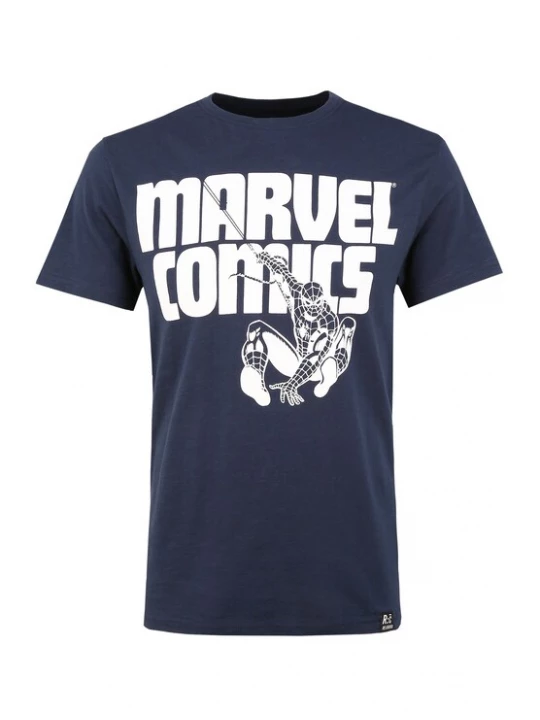 Foto van product Recovered Shirt 'Marvel Comics Spidey' donkerblauw
