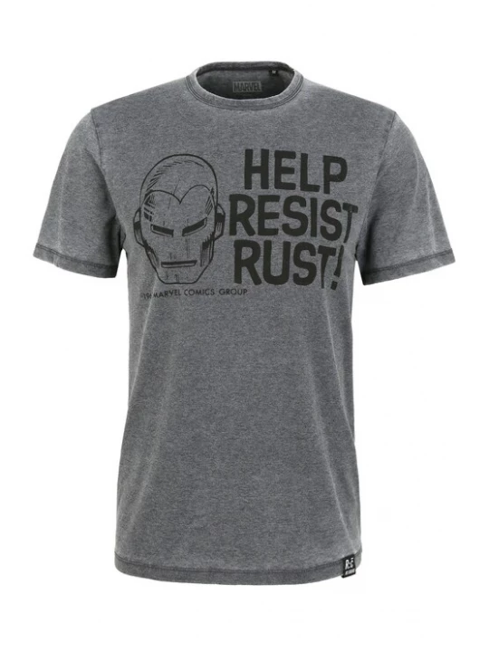 Foto van product Recovered Shirt 'Marvel Help Resist Rust' donkergrijs