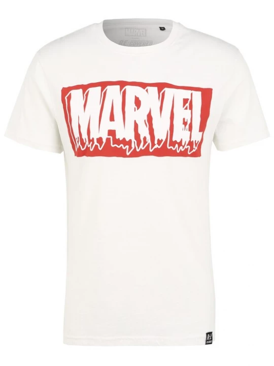 Foto van product Recovered Shirt 'Marvel Slime Logo Vintage' wit
