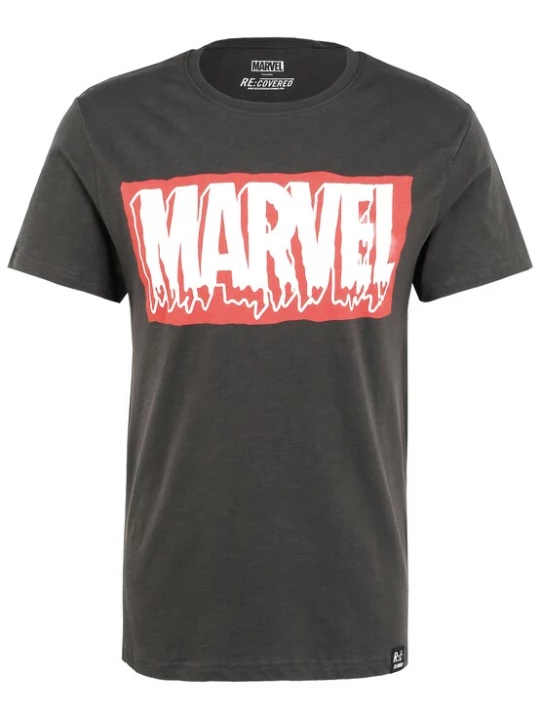 Foto van product Recovered Shirt 'Marvel Slime Logo Vintage' zwart