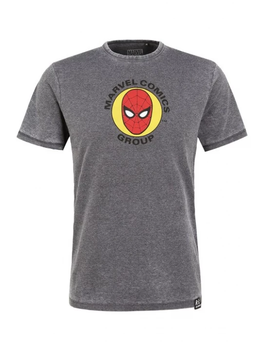 Foto van product Recovered Shirt 'Marvel Spider-Man Circle' grijs