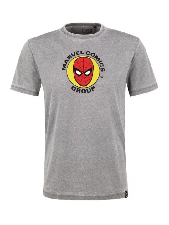 Foto van product Recovered Shirt 'Marvel Spider-Man Circle' lichtgrijs