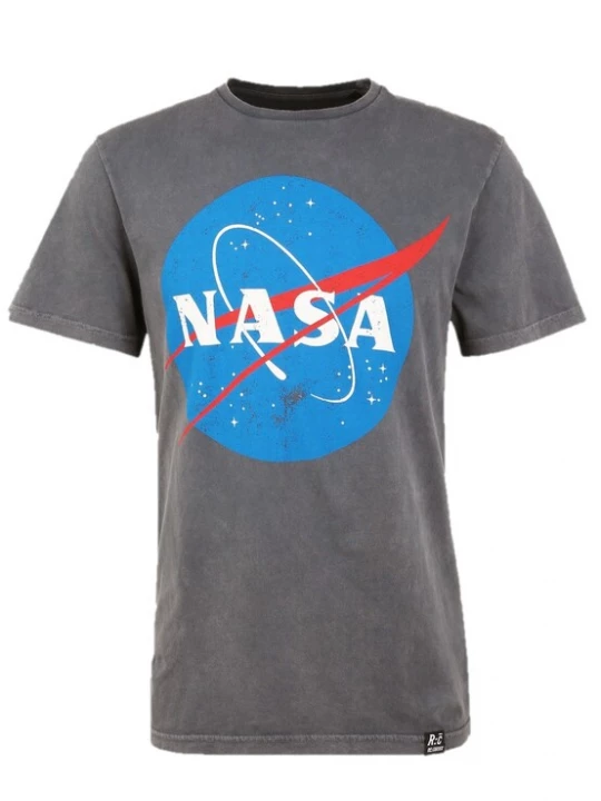 Foto van product Recovered Shirt 'NASA Vintage Logo' grijs