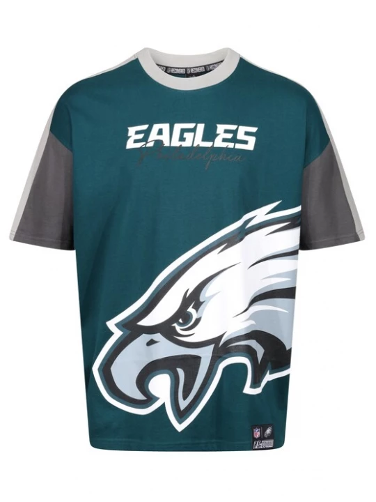 Foto van product Recovered Shirt 'NFL Eagles Philadelphia Cut and Sew Midnight' turquoise