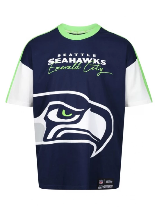 Foto van product Recovered Shirt 'NFL Seahawks Seattle Cut and Sew Oversized' blauw
