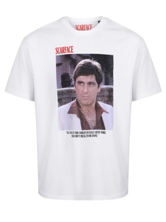 Foto van product Recovered Shirt 'Scarface All I have in this world' wit