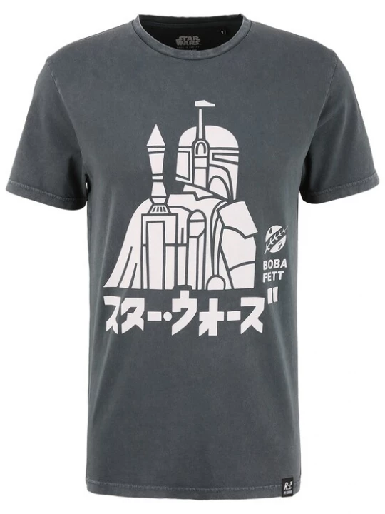 Foto van product Recovered Shirt 'Star Wars Boba Fett' grijs