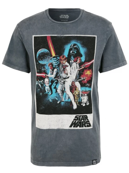 Foto van product Recovered Shirt 'Star Wars Classic New Hope' grijs