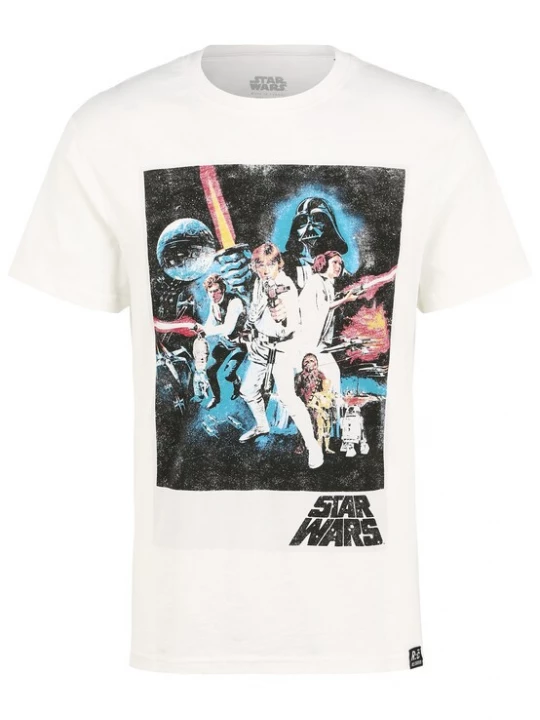 Foto van product Recovered Shirt 'Star Wars Classic New Hope' wit