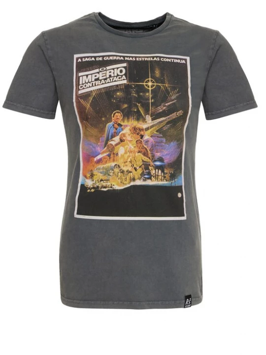Foto van product Recovered Shirt 'Star Wars International Poster' donkergrijs