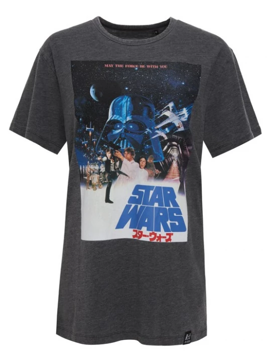 Foto van product Recovered Shirt 'Star Wars International Poster' zwart