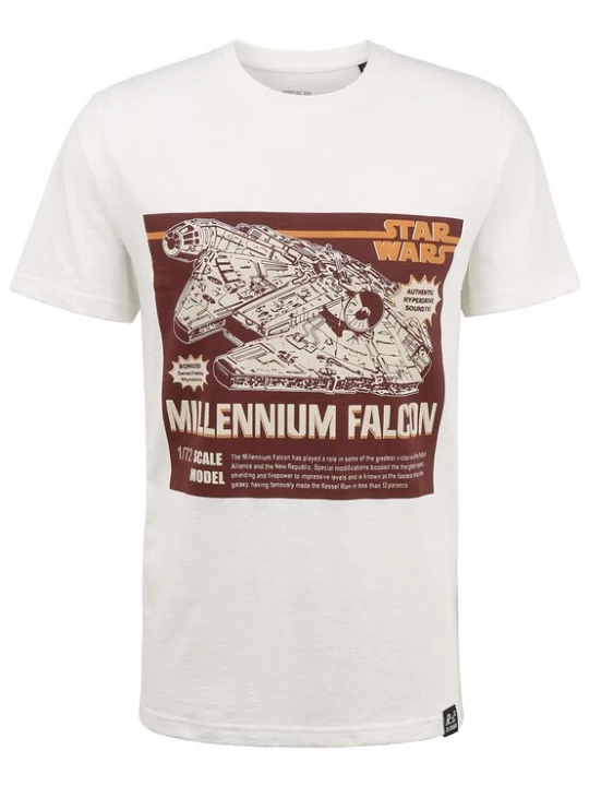 Foto van product Recovered Shirt 'Star Wars Millennium' wit