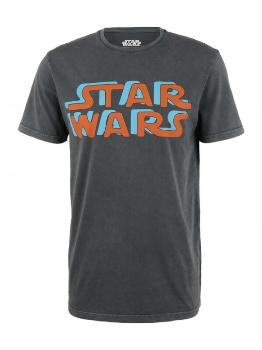 Foto van product Recovered Shirt 'Star Wars Sketched Logo' donkergrijs