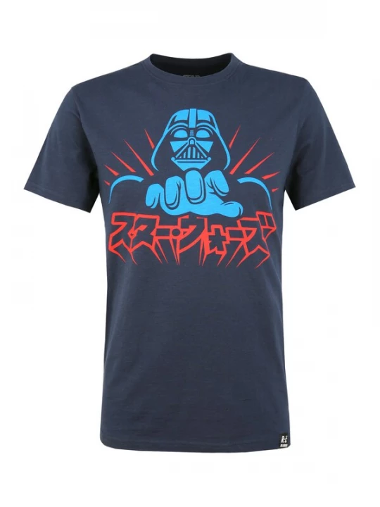 Foto van product Recovered Shirt 'Star Wars Vader Japanese' donkerblauw