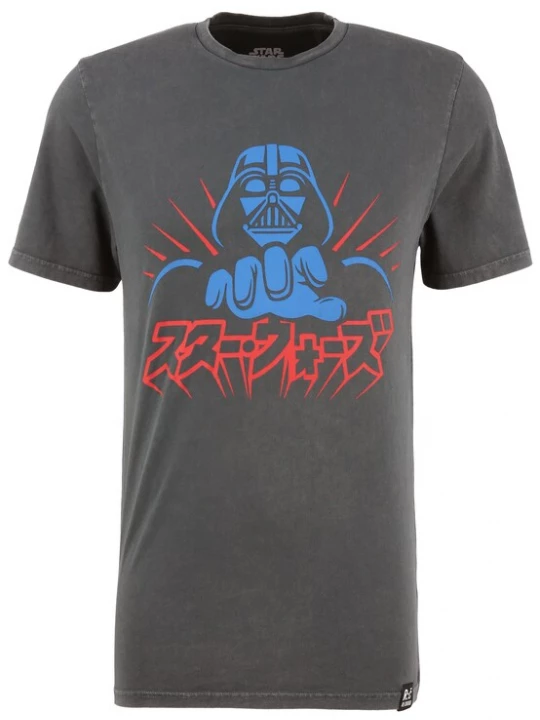 Foto van product Recovered Shirt 'Star Wars Vader Japanese' donkergrijs