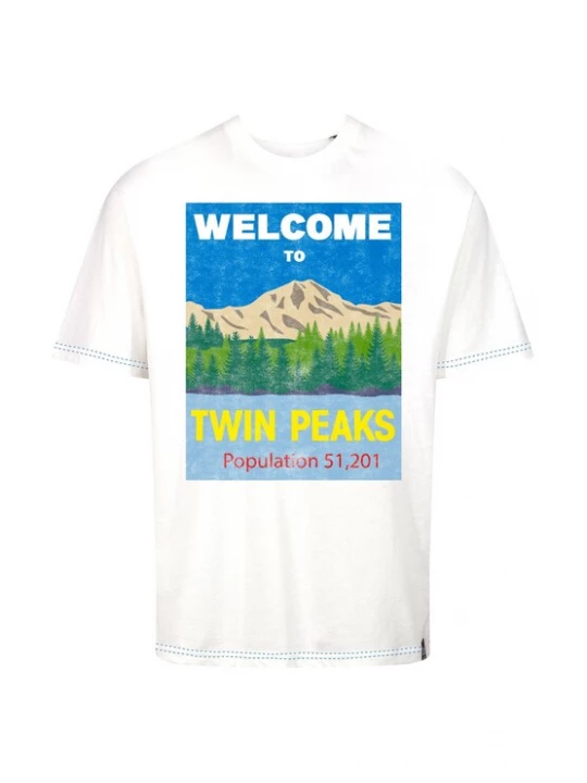 Foto van product Recovered Shirt 'Twin Peaks Welcome To' ecru