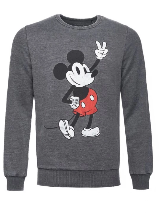 Foto van product Recovered Sweatshirt 'Disney Mickey Peace Pose' grijs