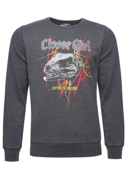 Foto van product Recovered Sweatshirt 'Jurassic Park T-Rex Rock' grijs