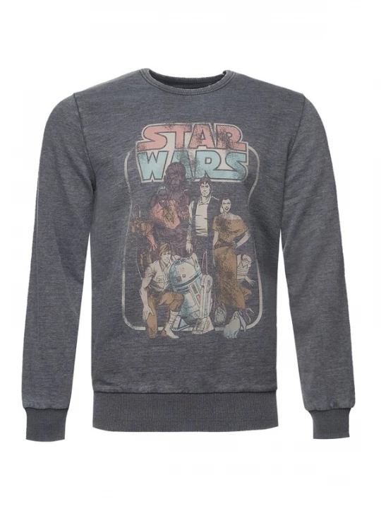 Foto van product Recovered Sweatshirt 'Star Wars Return Of The Jedi Group Comic' lichtblauw / grijs / donkergrijs / rosa
