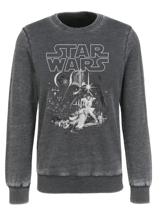 Foto van product Recovered Sweatshirt 'Star Wars Tonal Classic PosterMid' grijs