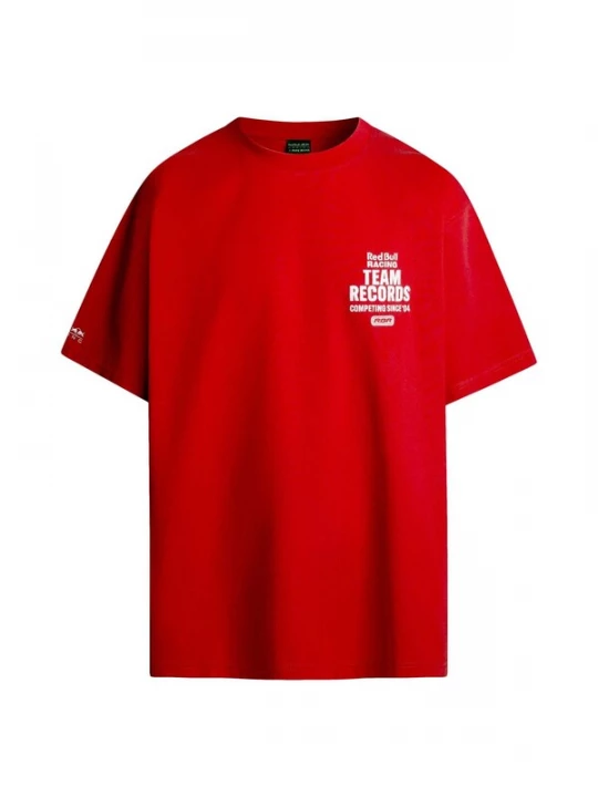 Foto van product Red Bull Racing x Pepe Jeans Shirt 'Red Bull Racing x Pepe Jeans Team Records' rood / wit