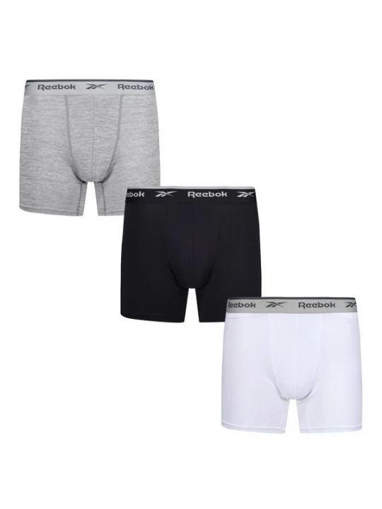 Foto van product Reebok Boxershorts 'AINSLIE' marine / grijs gemêleerd / zwart / wit