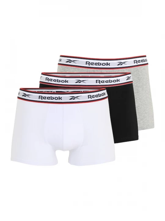 Foto van product Reebok Boxershorts 'Barlow' grijs gemêleerd / rood / zwart / wit